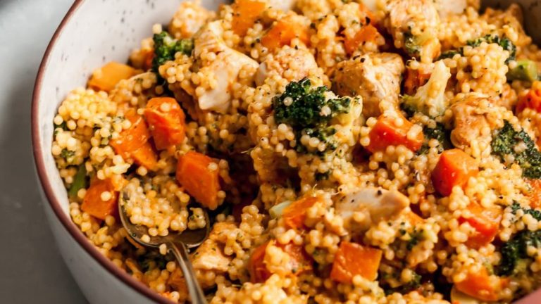 Butternut Squash Broccoli Cheddar Chicken Couscous