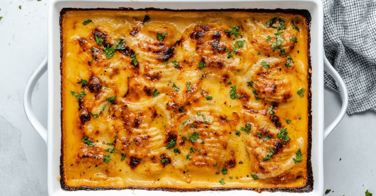 Dad’s Creamy & Cheesy Au Gratin Potatoes