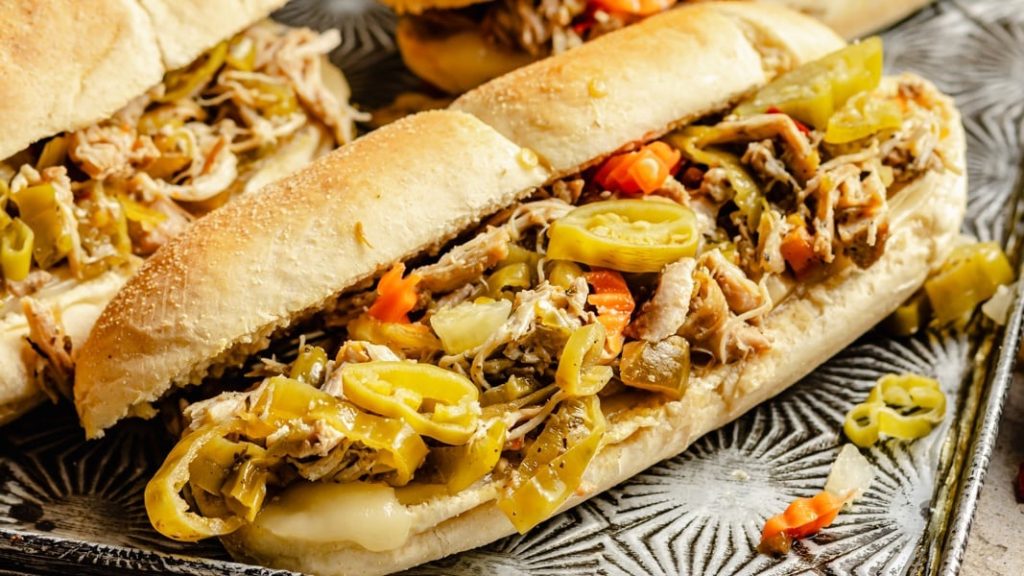 Slow Cooker Italian Chicken Sandwiches