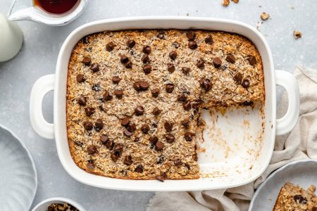 Chunky Monkey Banana Baked Oatmeal